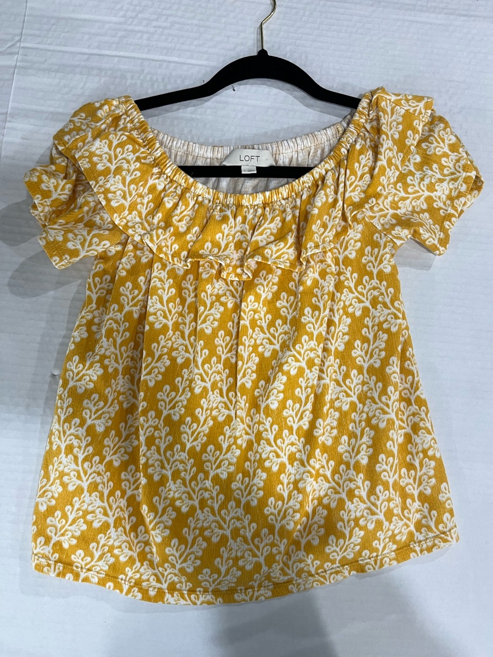 LOFT FLORAL OFF THE SHOULDER TOP - Picture 9 of 14
